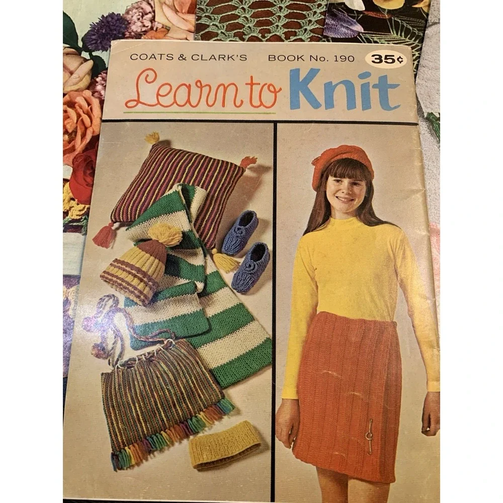 Coats & Clark's J.P Coats Vintage Lot of 5 Booklets Pattern 40s-60s Crochet Knit - Picture 3 of 12
